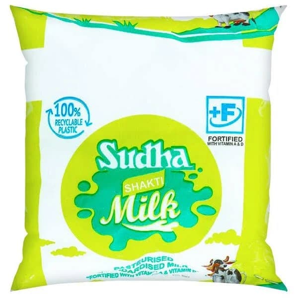Sudha Pasteurised Standardised Milk 500ml Pouch