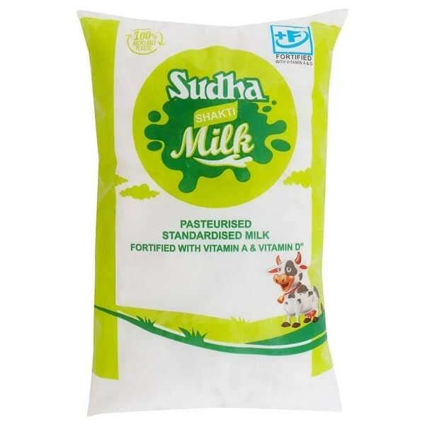 Sudha Pasteurised Standardised Milk 1000ml Pouch